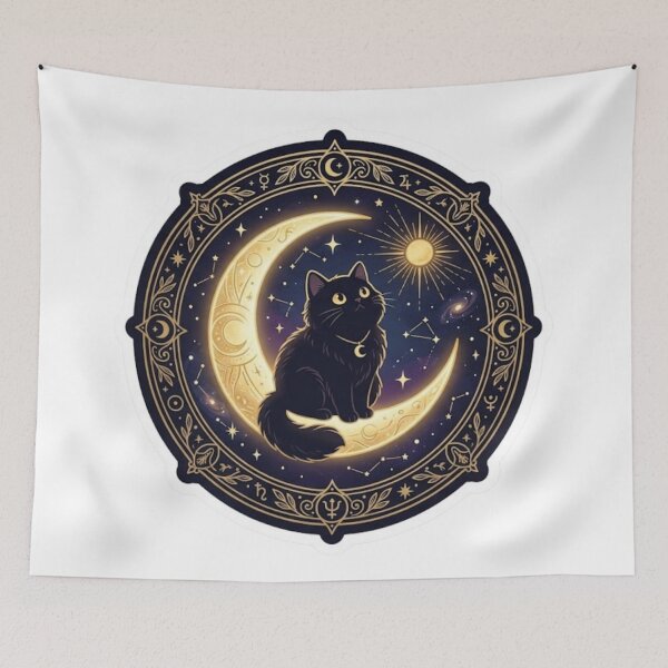 Item preview, Celestial Black Cat Tarot designed and sold by conamor-bymel.