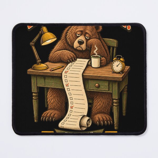 Item preview, Low Energy High Expectations – Funny Tired Bear Work Humor designed and sold by Ajdaprint.