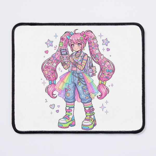 Item preview, Y2K Harajuku Decora Kei Anime Girl Retro 2000s Kawaii Aesthetic designed and sold by mood-draftsman.