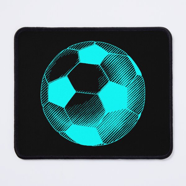 Item preview, Vintage Cyan Soccer Football Art designed and sold by pattern-archive.