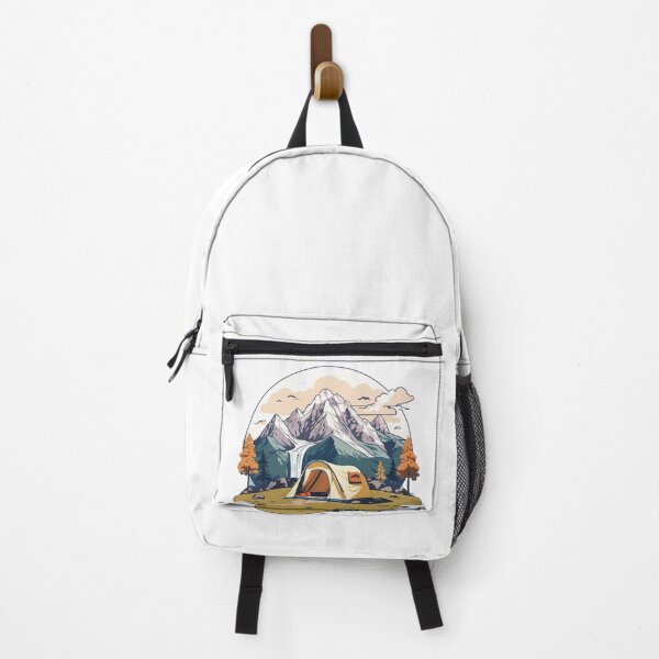 Item preview, Mountain Waterfall Camping Tent Badge designed and sold by No Talk Studio .