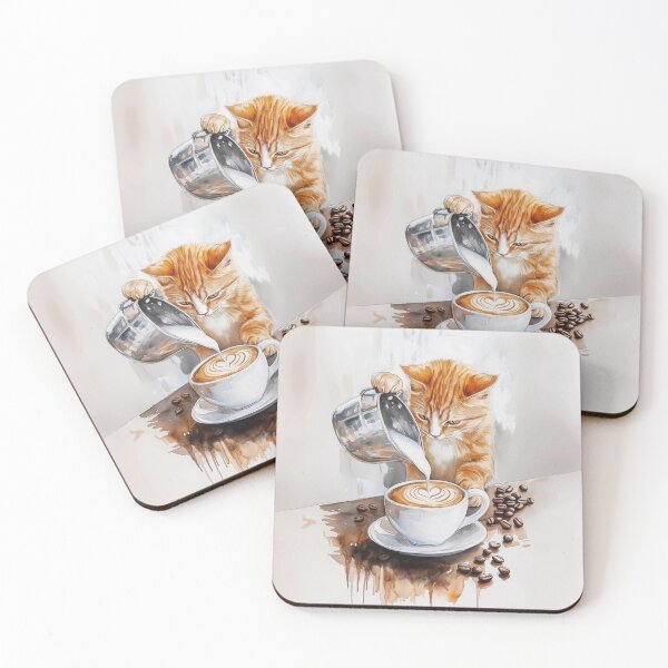 Item preview, Barista Cat designed and sold by prettykaler.