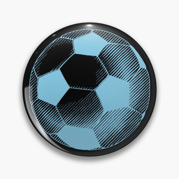 Item preview, Vintage Sky Blue Soccer Football Art designed and sold by pattern-archive.