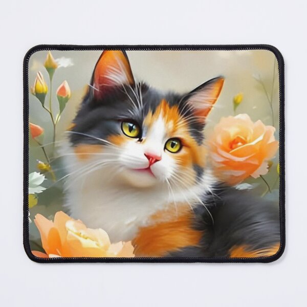 Item preview, cat & Roses designed and sold by INKRebelGraphic.