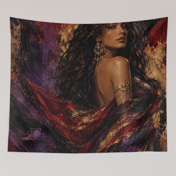 Item preview, Crimson Muse in Abstract Gold designed and sold by SHOCAMPOS DESIGNS .