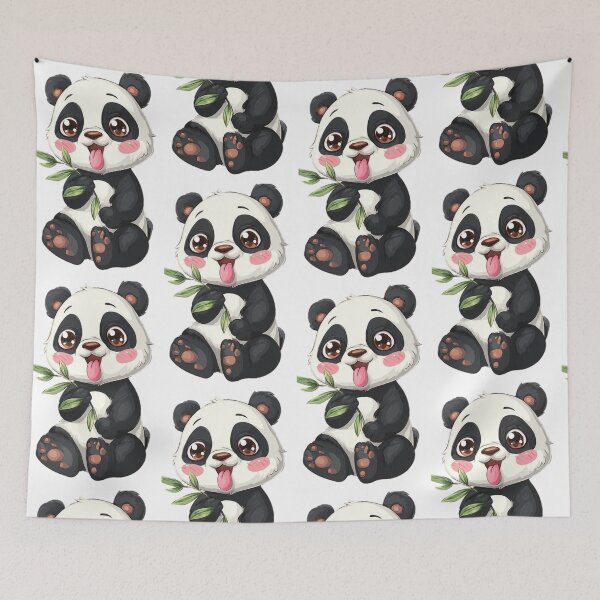 Item preview, Cute Kawaii Panda Eating Bamboo designed and sold by Car23314.