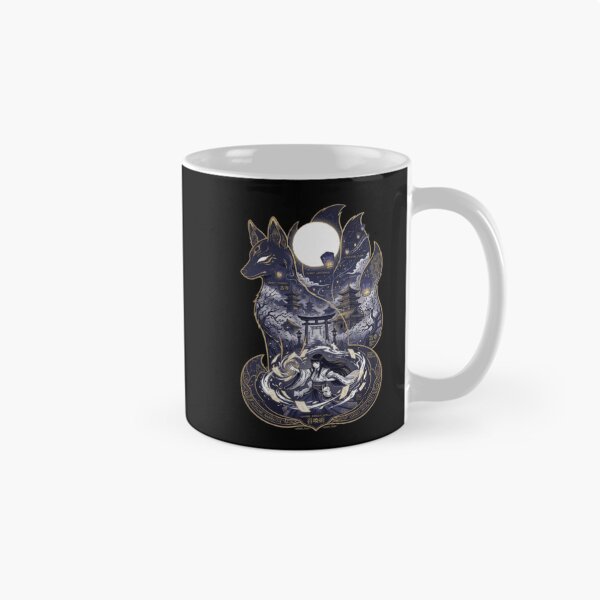 Item preview, Nine Tailed Kitsune Spirit Shrine Maiden Miko Japanese Folklore Anime designed and sold by mood-draftsman.