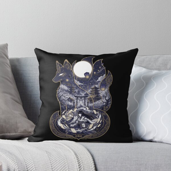 Item preview, Nine Tailed Kitsune Spirit Shrine Maiden Miko Japanese Folklore Anime designed and sold by mood-draftsman.
