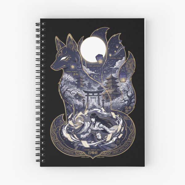 Item preview, Nine Tailed Kitsune Spirit Shrine Maiden Miko Japanese Folklore Anime designed and sold by mood-draftsman.