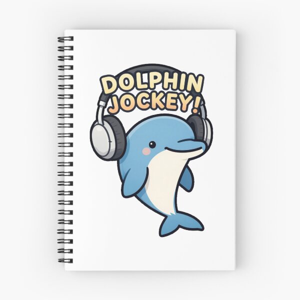Item preview, Funny Cute Kawaii Cartoon Music DJ Style Dolphin with Earphones DOLPHIN JOCKEY! designed and sold by Giulivo Store Graphic.