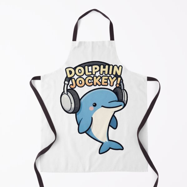 Item preview, Funny Cute Kawaii Cartoon Music DJ Style Dolphin with Earphones DOLPHIN JOCKEY! designed and sold by Giulivo Store Graphic.