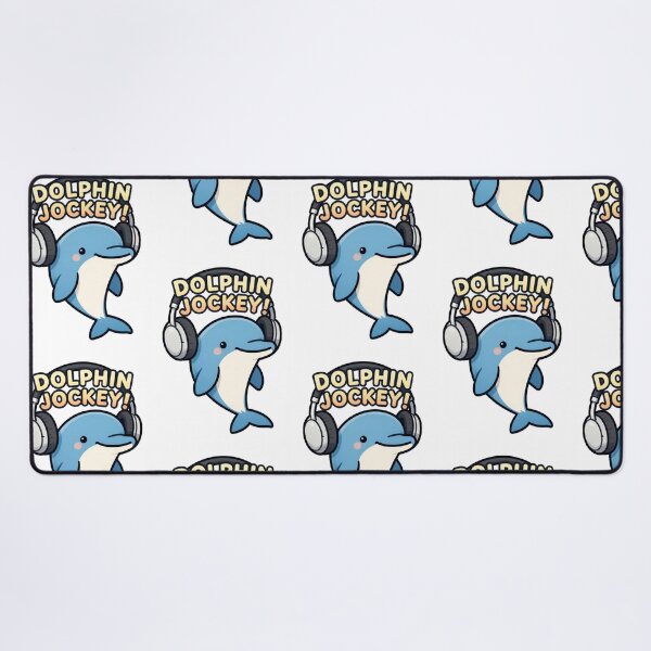 Item preview, Funny Cute Kawaii Cartoon Music DJ Style Dolphin with Earphones DOLPHIN JOCKEY! designed and sold by Giulivo Store Graphic.