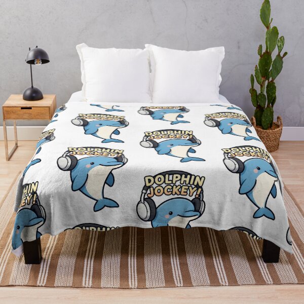 Item preview, Funny Cute Kawaii Cartoon Music DJ Style Dolphin with Earphones DOLPHIN JOCKEY! designed and sold by Giulivo Store Graphic.