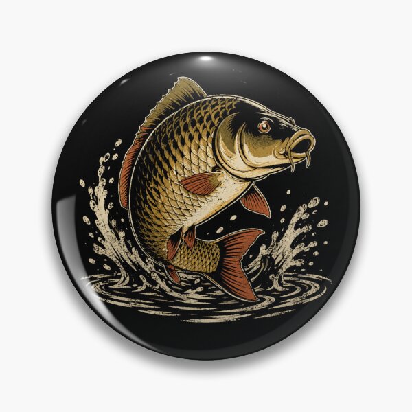 Item preview, Vintage Retro Carp Fishing Water Wildlife  designed and sold by Moizento.