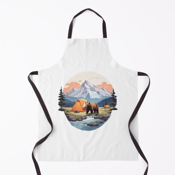 Item preview, Bear Walking Creek Mountain Camping Badge designed and sold by No Talk Studio .