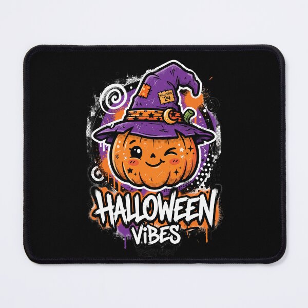 Item preview, Kawaii Pumpkin with Witch Hat Halloween Vibes Spooky Crew Tee designed and sold by DarylWelsh2024.