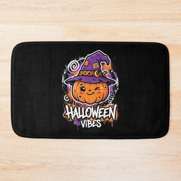 Item preview, Kawaii Pumpkin with Witch Hat Halloween Vibes Spooky Crew Tee designed and sold by DarylWelsh2024.