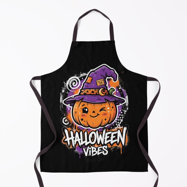 Item preview, Kawaii Pumpkin with Witch Hat Halloween Vibes Spooky Crew Tee designed and sold by DarylWelsh2024.