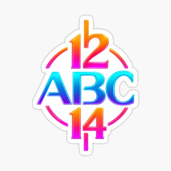 Item preview, Neon 12 ABC 14 Futuristic Typography – Colorful Retro Tech Design designed and sold by FatmaAhmed90.