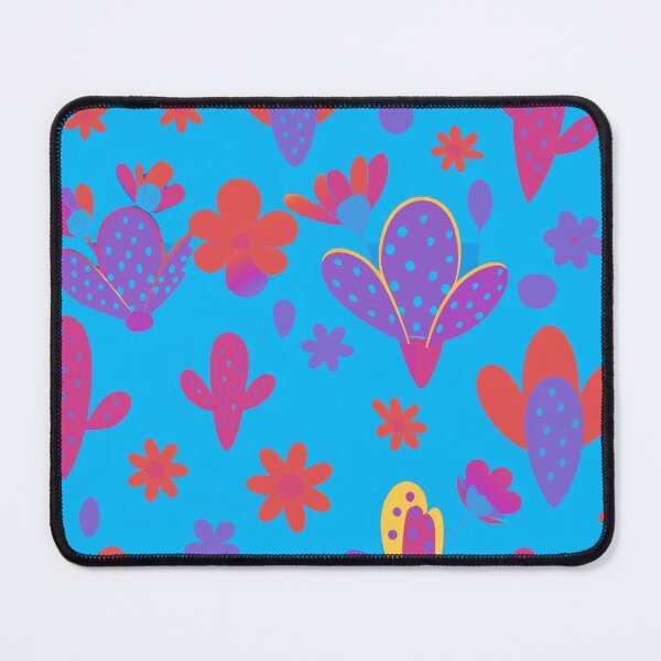 Item preview, Pop Art Cactus Pattern - Vibrant Neon Blue & Pink Desert Succulent designed and sold by AOCollections.
