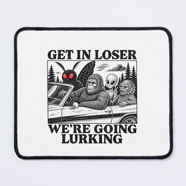 Item preview, Mothman Car Get In Loser We’re Going Lurking Funny Cryptid designed and sold by LASTIQUE-dd.