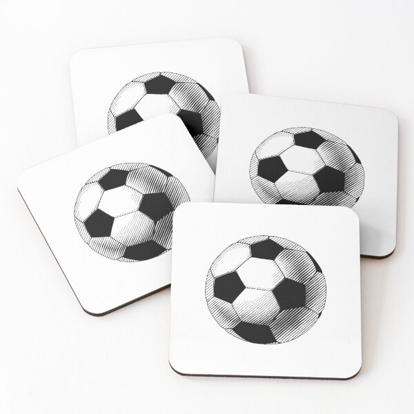 Item preview, Vintage Black Soccer Football Art designed and sold by pattern-archive.
