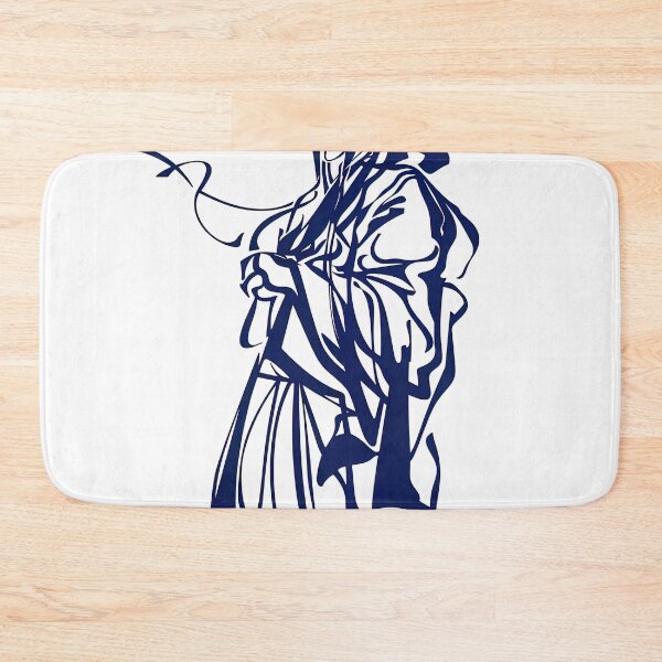 Item preview, Dangun, Korean deity - Blue Abstract Art designed and sold by shadow-bloom.