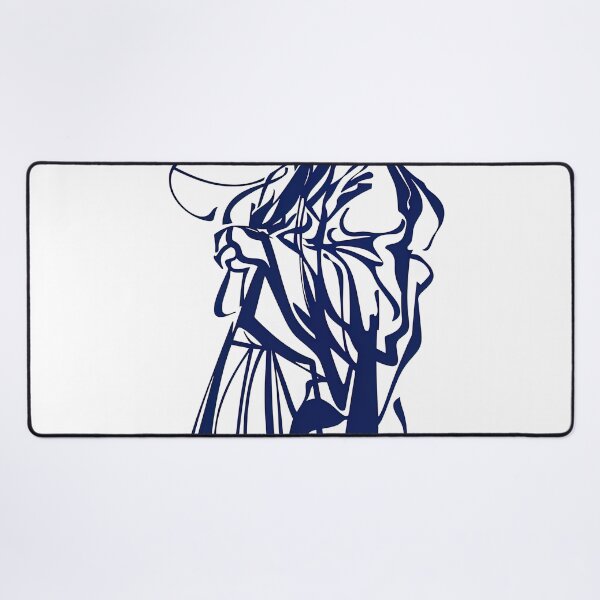 Item preview, Dangun, Korean deity - Blue Abstract Art designed and sold by shadow-bloom.