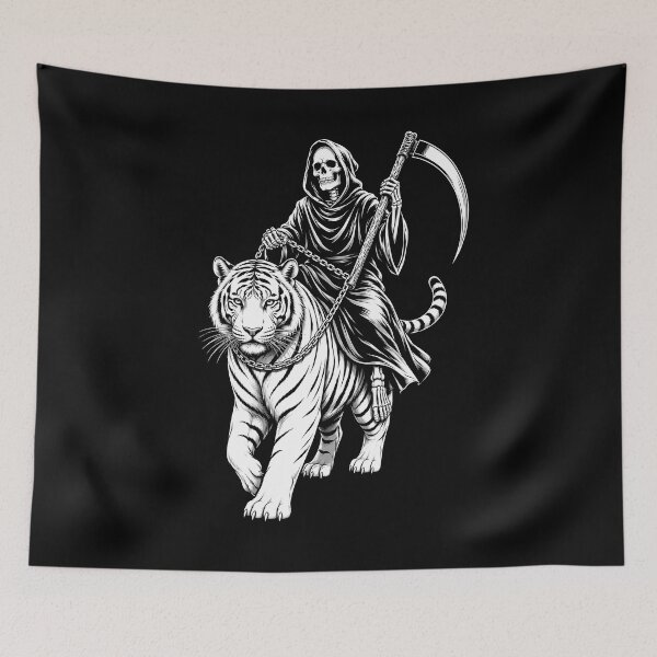 Item preview, Grim Reaper Riding on Tiger designed and sold by gunaone-design.
