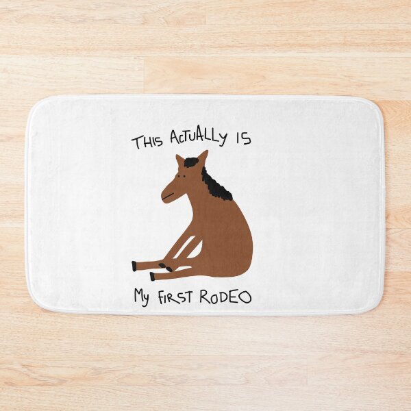 Item preview, This Actually Is My First Rodeo Funny Horse Meme designed and sold by LASTIQUE-dd.