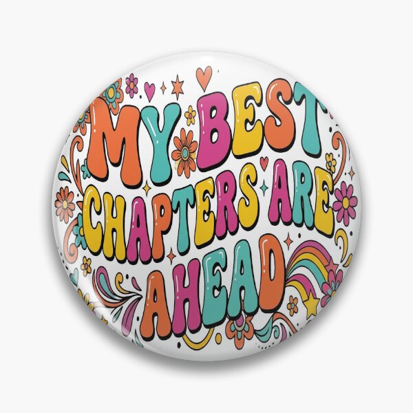 Item preview, My Best Chapters Are Ahead Inspirational Women's Typography groovy style designed and sold by Soft Strength Studio.