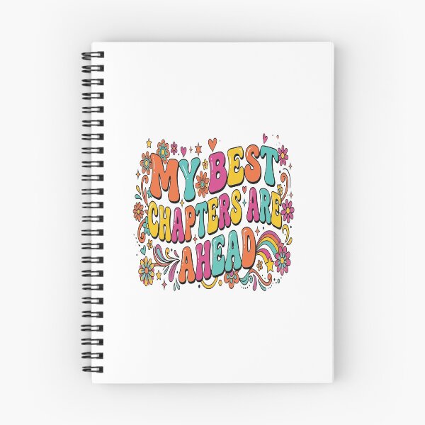 Item preview, My Best Chapters Are Ahead Inspirational Women's Typography groovy style designed and sold by Soft Strength Studio.