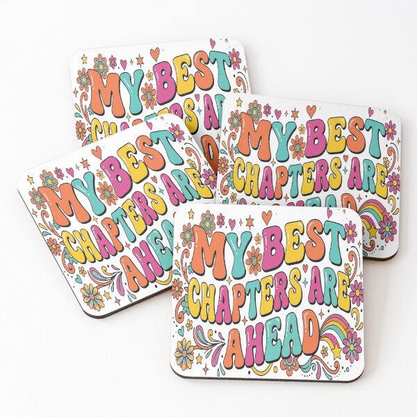 Item preview, My Best Chapters Are Ahead Inspirational Women's Typography groovy style designed and sold by Soft Strength Studio.