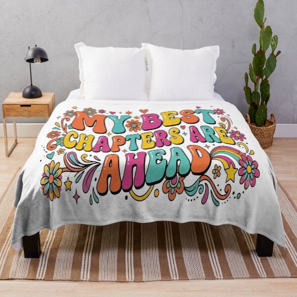 Item preview, My Best Chapters Are Ahead Inspirational Women's Typography groovy style designed and sold by Soft Strength Studio.