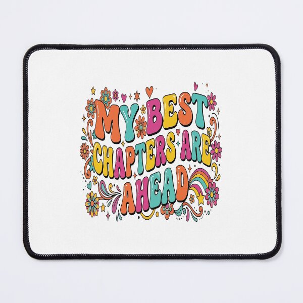 Item preview, My Best Chapters Are Ahead Inspirational Women's Typography groovy style designed and sold by Soft Strength Studio.