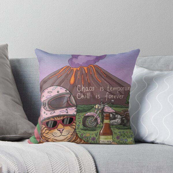 Item preview, Volcano Side Chill: The Biker Cat of Chaos designed and sold by Madame-Verny.