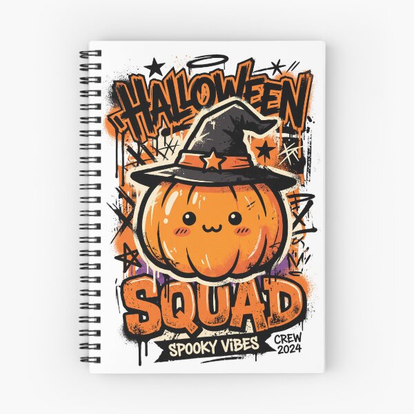 Item preview, Halloween Squad Kawaii Pumpkin with Witch Hat Spooky Vibes Crew designed and sold by DarylWelsh2024.