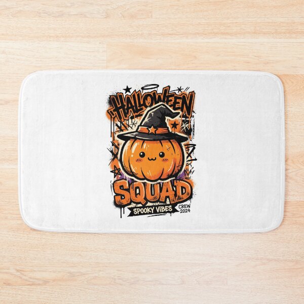 Item preview, Halloween Squad Kawaii Pumpkin with Witch Hat Spooky Vibes Crew designed and sold by DarylWelsh2024.