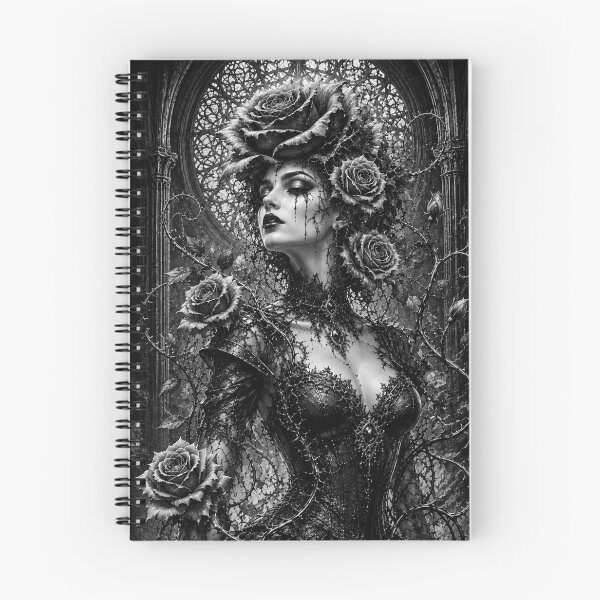 Item preview, Gothic rose personified in black and white designed and sold by Axokris.