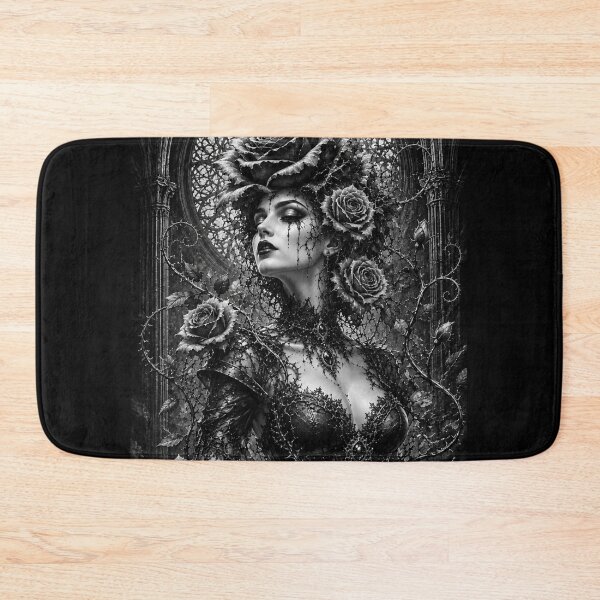 Item preview, Gothic rose personified in black and white designed and sold by Axokris.
