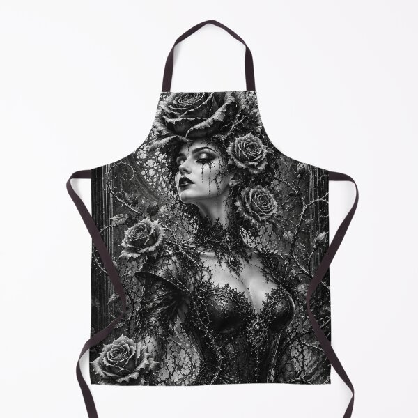 Item preview, Gothic rose personified in black and white designed and sold by Axokris.
