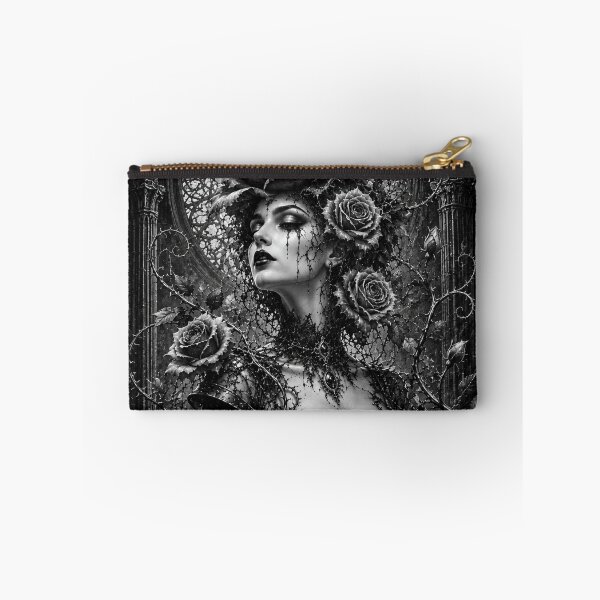 Item preview, Gothic rose personified in black and white designed and sold by Axokris.