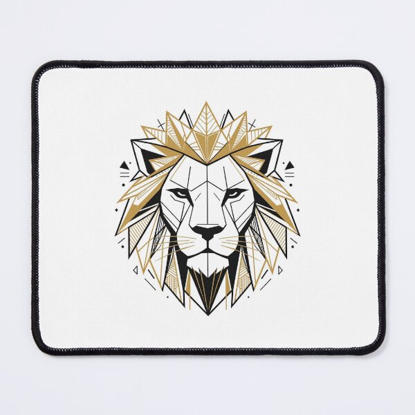 Item preview, Geometric Lion | Gold Black Streetwear Animal Design designed and sold by Softlife by Harvir.