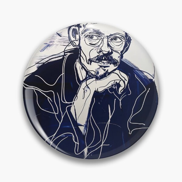 Item preview, Danish man, portrait - Blue Abstract Art designed and sold by shadow-bloom.