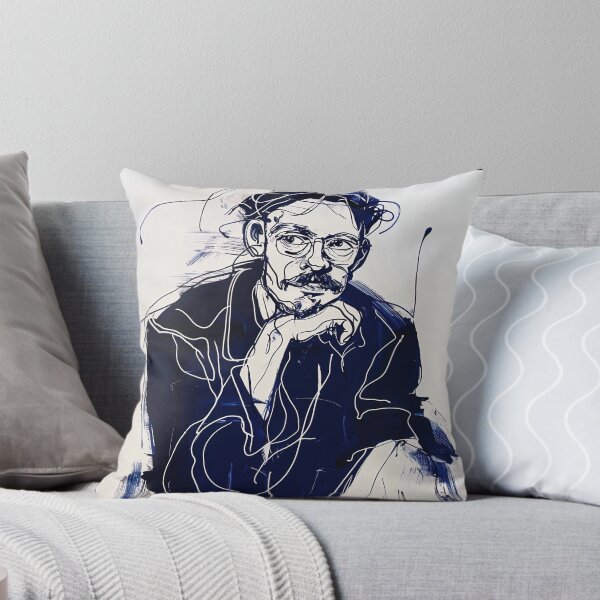 Item preview, Danish man, portrait - Blue Abstract Art designed and sold by shadow-bloom.