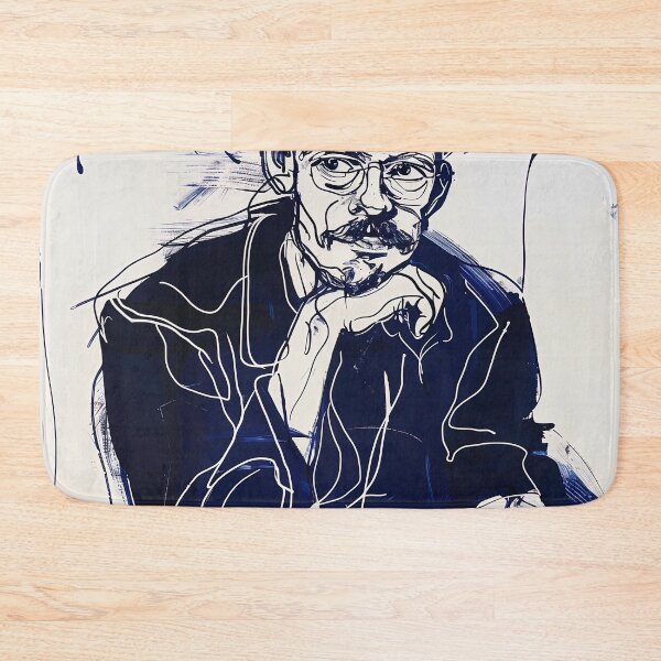 Item preview, Danish man, portrait - Blue Abstract Art designed and sold by shadow-bloom.