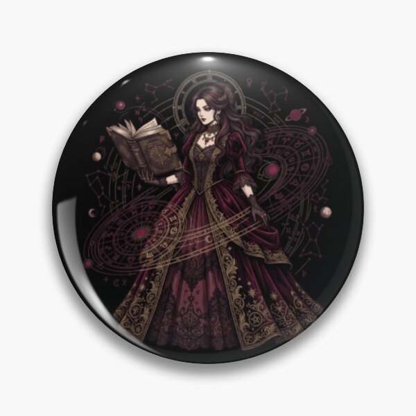 Item preview, Gothic Sorceress Astrology Celestial Grimoire Dark Academia Anime designed and sold by mood-draftsman.
