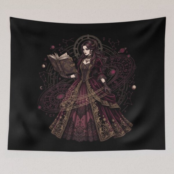 Item preview, Gothic Sorceress Astrology Celestial Grimoire Dark Academia Anime designed and sold by mood-draftsman.