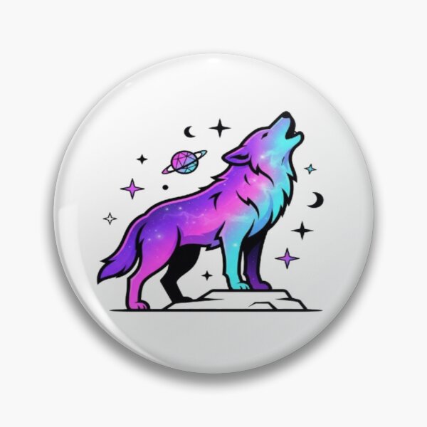 Item preview, Galaxy Wolf Howling Cosmic Space Art designed and sold by DailySparks.