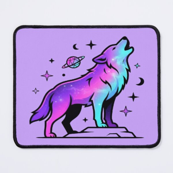 Item preview, Galaxy Wolf Howling Cosmic Space Art designed and sold by DailySparks.